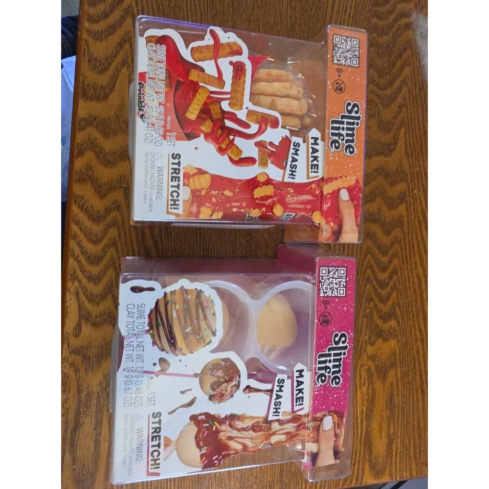 Slime Life Cake Pop & French Fries  DIY Slime Kit New  Lot 2